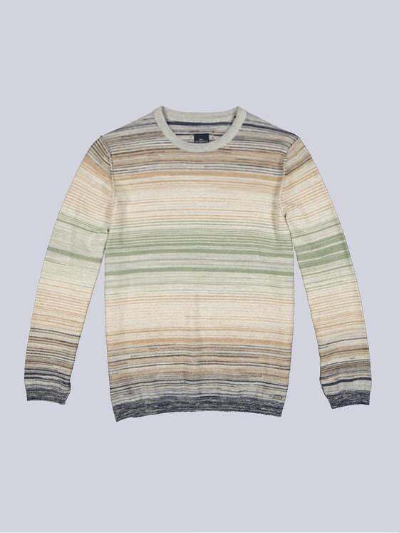 engbers Herren Pullover gestreift Beige 34289