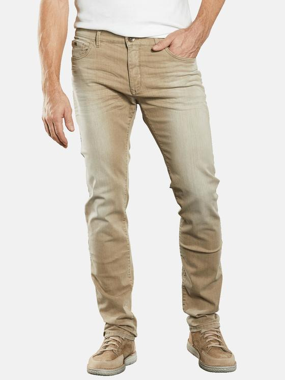 engbers Herren Super-Stretch-Jeans regular Braunbeige 34834