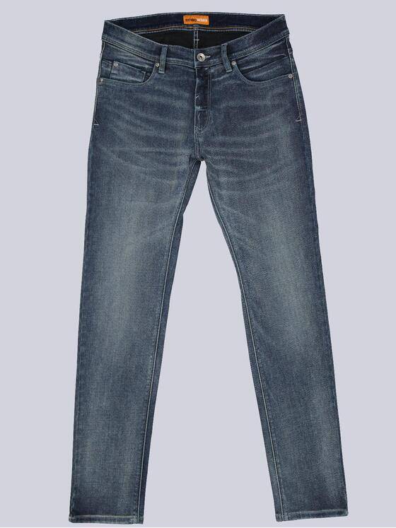 emilio adani Herren Super-Stretch-Jeans slim fit Indigoblau 39447
