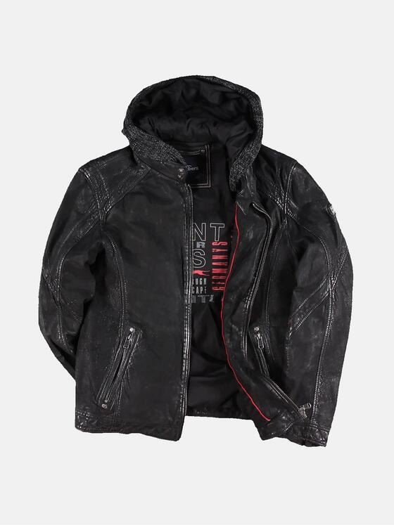 engbers Herren Stylische Lederjacke Schwarz 30752