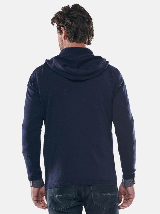 ENGBERS GERMANY Herren Cardigan mit Seidenanteil Saphirblau 30524