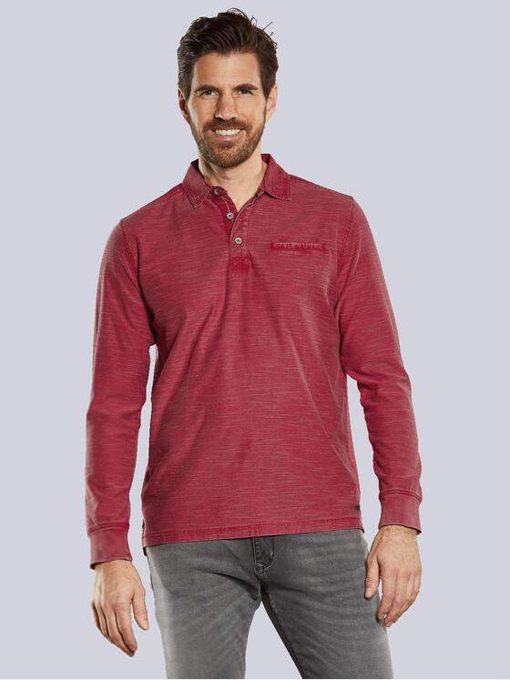 engbers Herren Langarm-Shirt mit Polokragen Rot 34339
