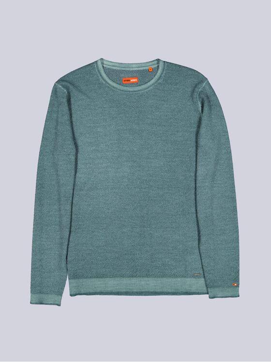 emilio adani Herren Pullover aus Merinowolle Mittelblau 39547