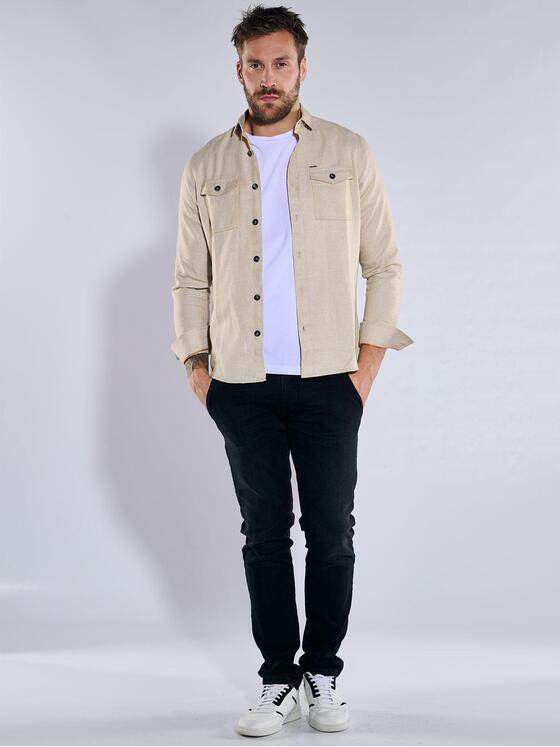 emilio adani Herren Langarm-Hemd regular Beige 36855