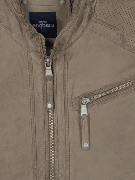 engbers Herren Lederjacke regular Grau 36181