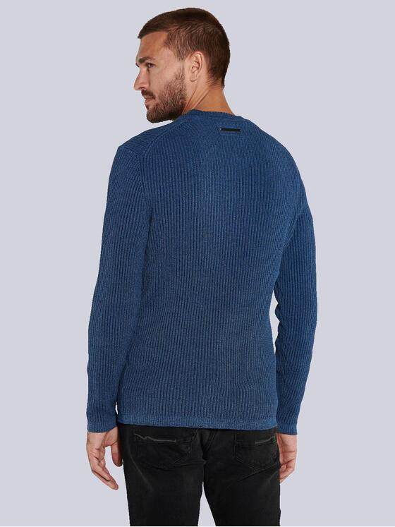 emilio adani Herren Pullover strukturiert Blau 36072