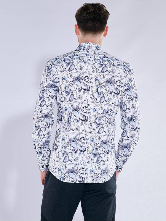 engbers Herren Langarm-Hemd gemustert Brilliantblau 38109