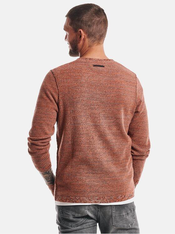 emilio adani Herren Pullover meliert Orange 32437