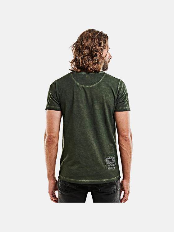 emilio adani Herren Rundhals T-Shirt Grün 26367