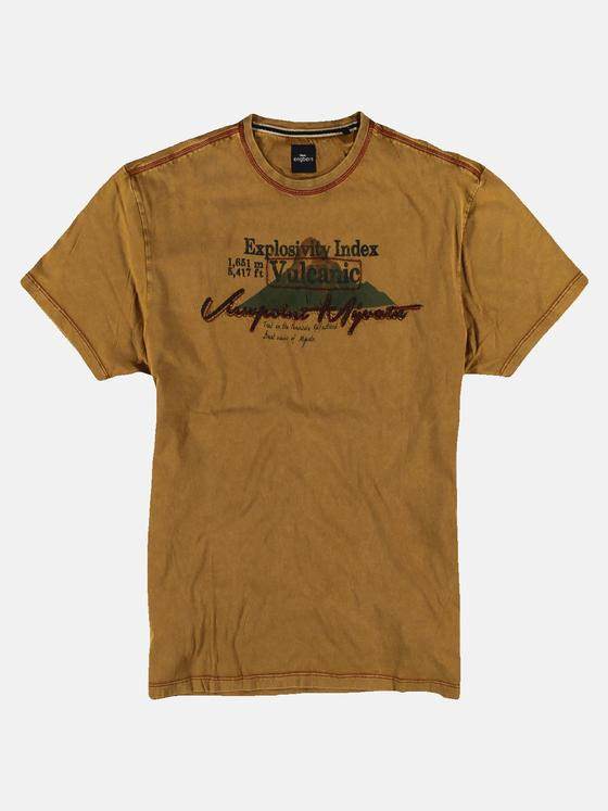 engbers Herren Rundhals T-Shirt Ockergelb 23865