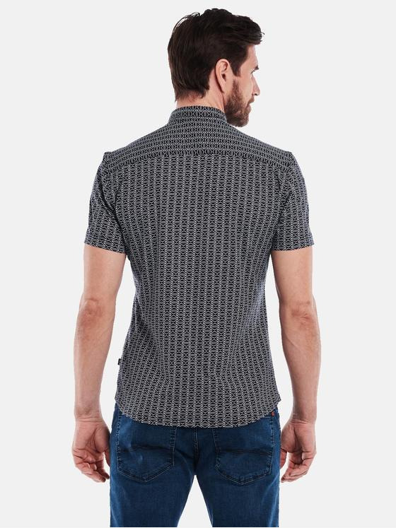 engbers Herren Kurzarm-Hemd slim fit Blau 35028