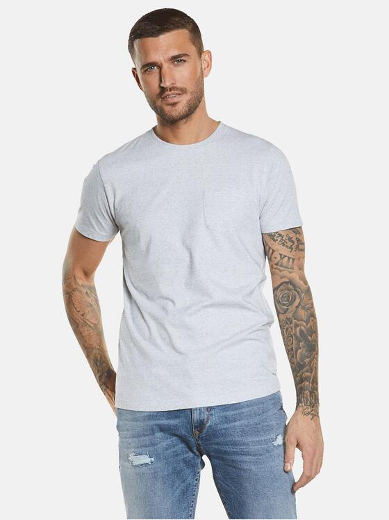 emilio adani Herren T-Shirt gestreift Grau 34548