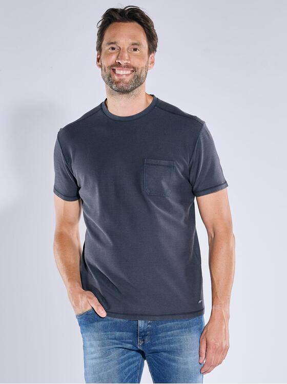engbers Herren T-Shirt strukturiert Saphirblau 39295