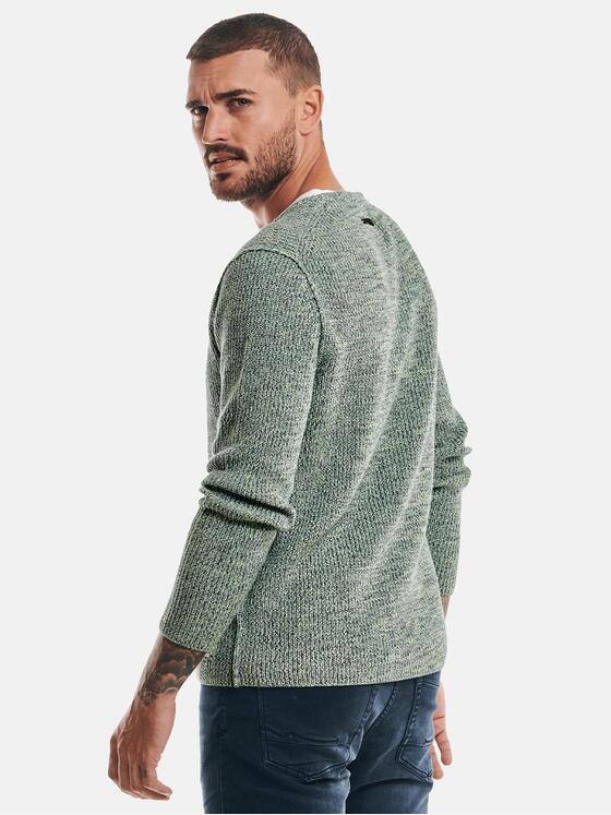 emilio adani Herren Rundhals Pullover Grün 32456