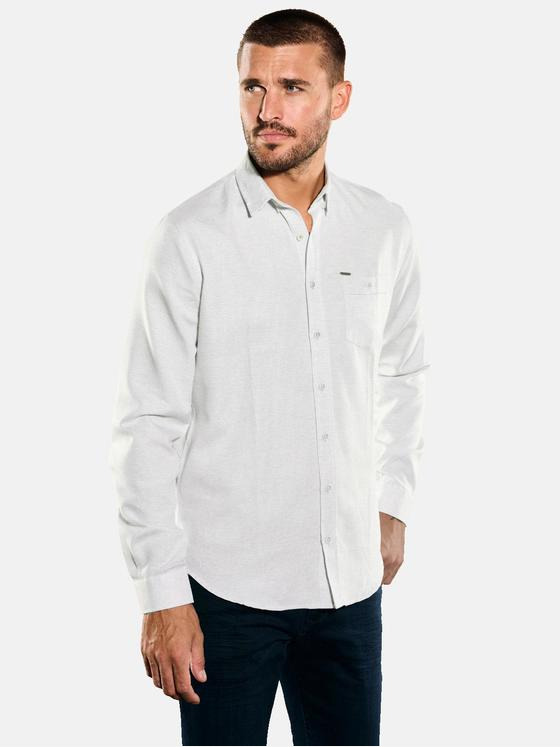 emilio adani Herren Langarm-Hemd uni Grau 35463