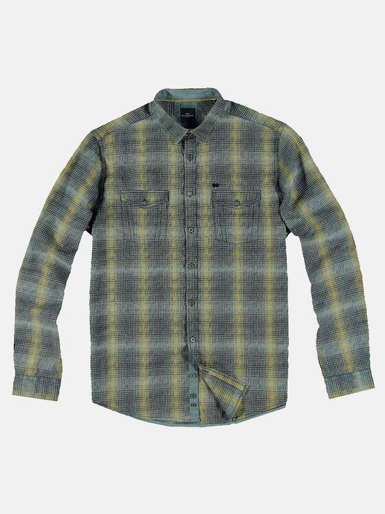 engbers Herren Langarm-Hemd kariert Limonengelb 32267