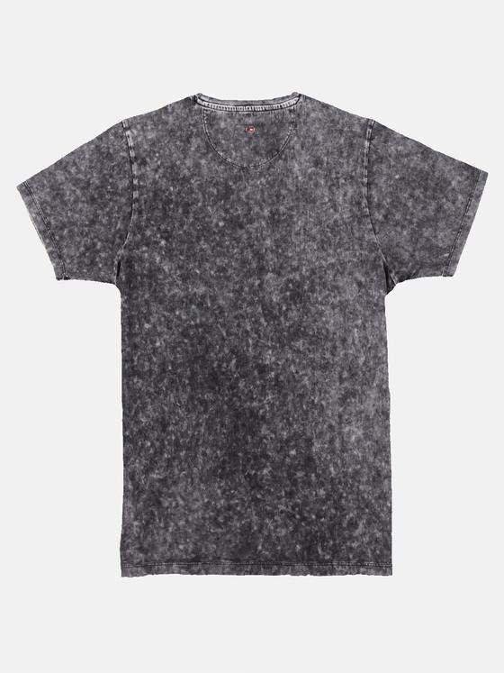 emilio adani Herren Außergewöhnlich gefärbtes Rundhals T-Shirt Grau 30188