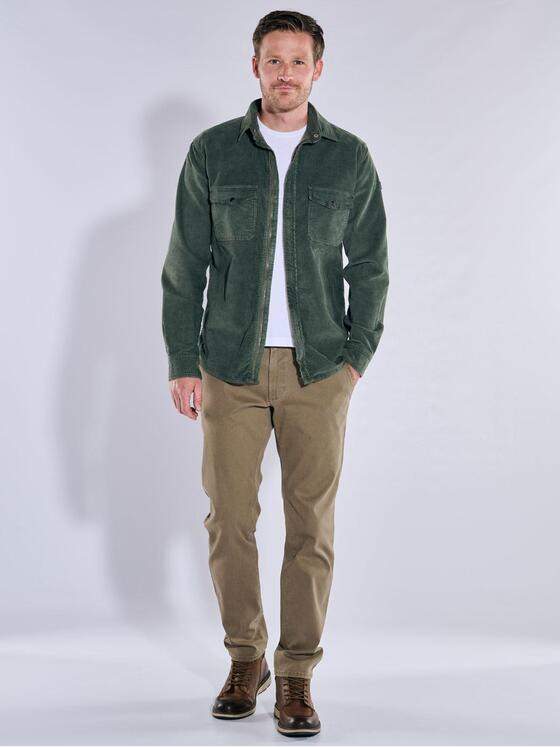 engbers Herren Overshirt aus Cord Grün 37219