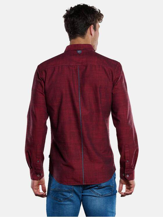 engbers Herren Langarm-Hemd strukturiert Rot 33379
