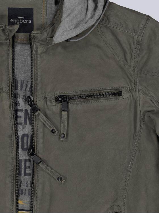 engbers Herren Lederjacke regular Grau 36180