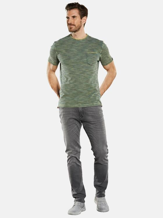 engbers Herren T-Shirt gestreift Grün 34518