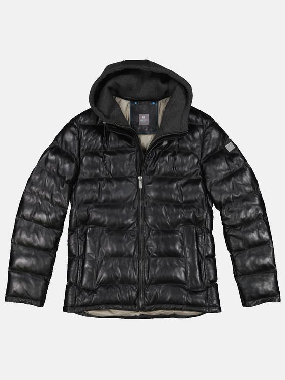 ENGBERS GERMANY Herren Lederjacke mit Steppung Schwarz 33544