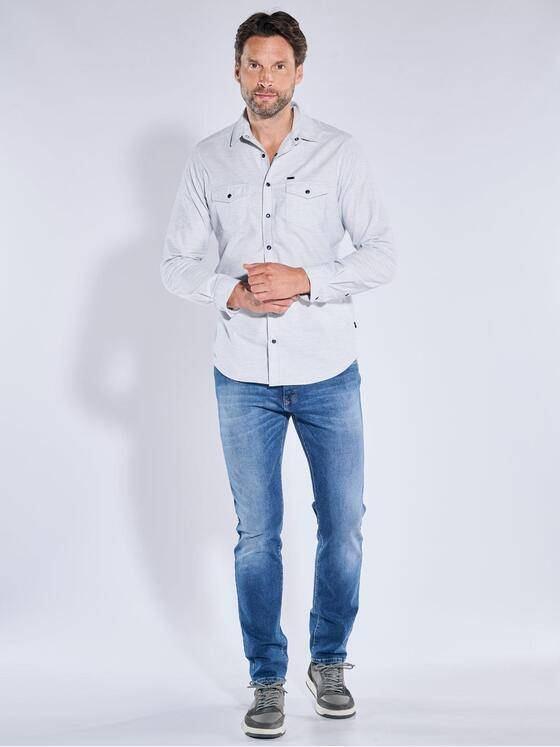 engbers Herren Langarm-Hemd uni Hellblau 39196