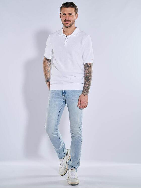 Herren Strick Polo-Shirt 38955
