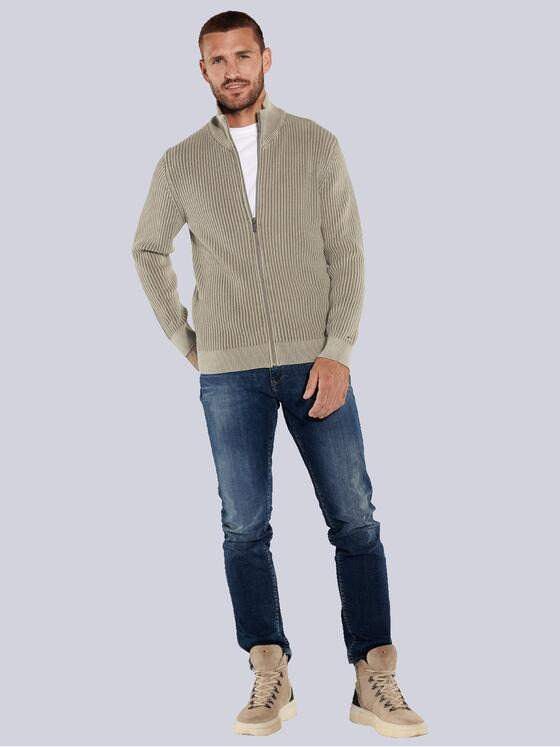 emilio adani Herren Cardigan strukturiert Beige 36070