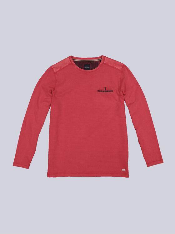 engbers Herren Langarmshirt strukturiert Rot 35344