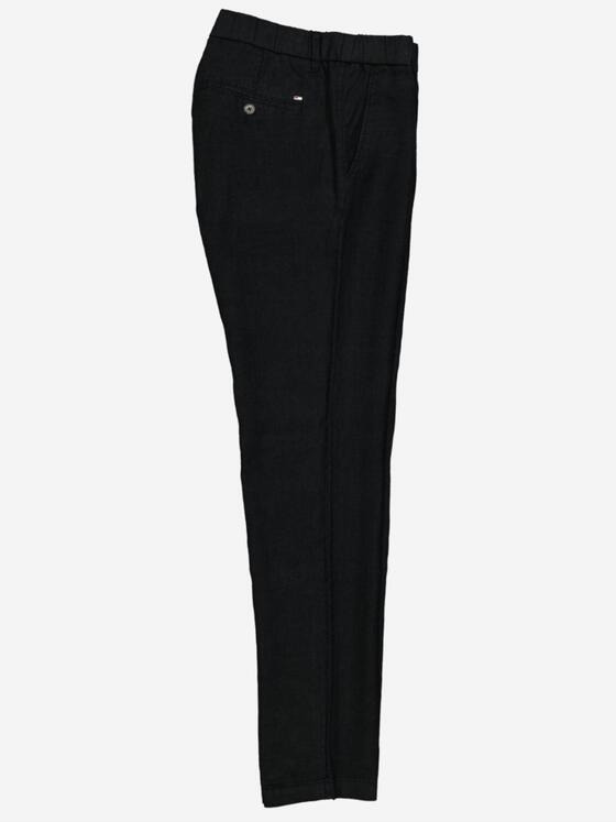 emilio adani Herren Chino aus Leinen Schwarz 37055