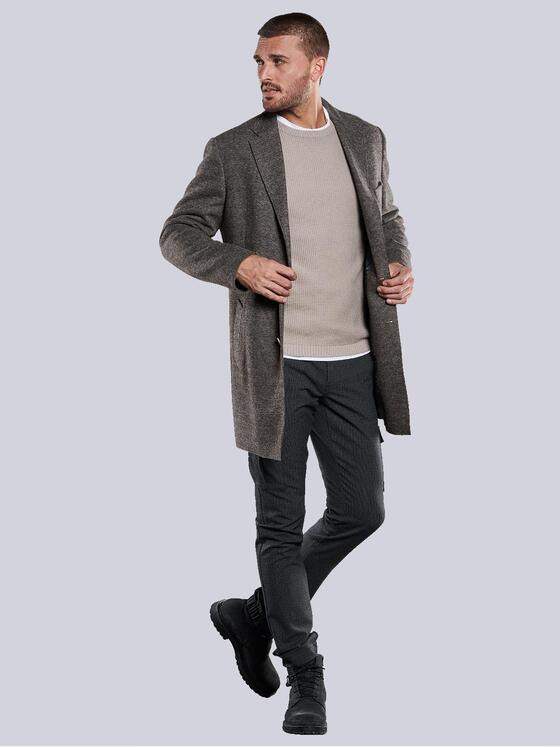 emilio adani Herren Mantel regular Beige 33315