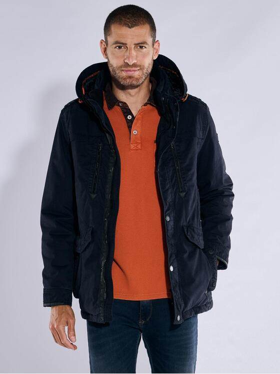 engbers Herren Jacke mit abnehmbarer Kapuze Blau 37460