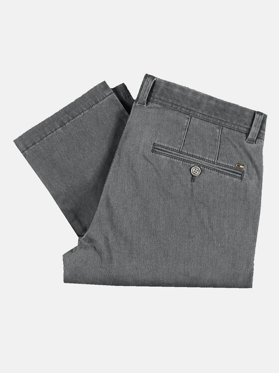 emilio adani Herren Chino strukturiert Grau 31625