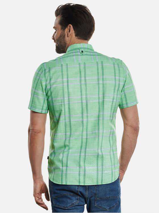 engbers Herren Kurzarm-Hemd kariert Gruen 32215