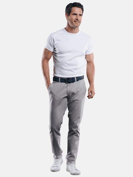 engbers Herren Komfort-Chino mit Elastan Silbergrau 29183