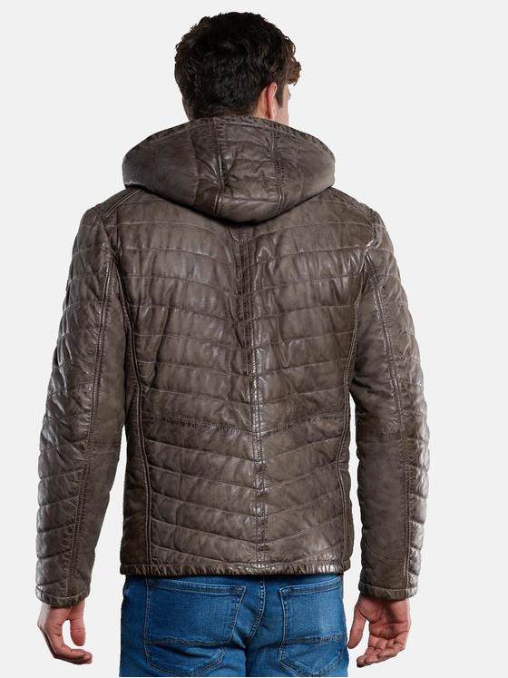 engbers Herren Lederjacke mit Steppung Hellbraun 33551