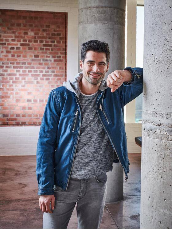 engbers Herren Lederjacke Indigoblau 31034