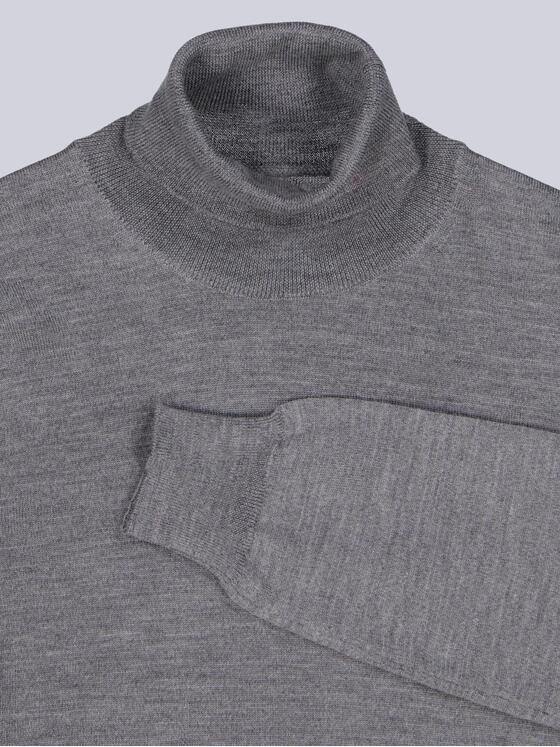 emilio adani Herren Pullover mit Merinowolle Silbergrau 39632