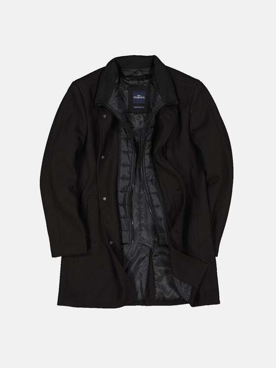 engbers Herren Mantel mit Nylon-Inlet Schwarz 34075