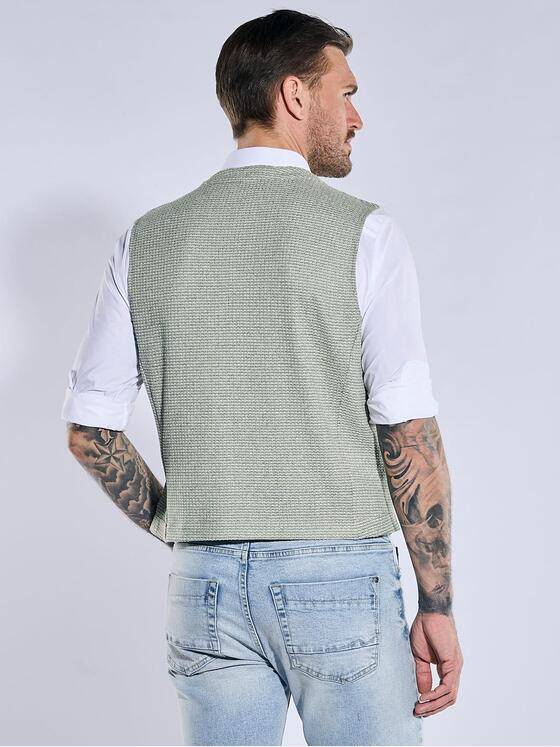 emilio adani Herren Sakko-Weste slim fit Grün 38425