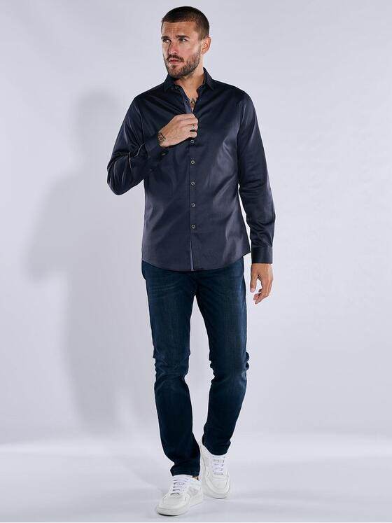 emilio adani Herren Langarm-Hemd "My Favorite" Saphirblau 34060