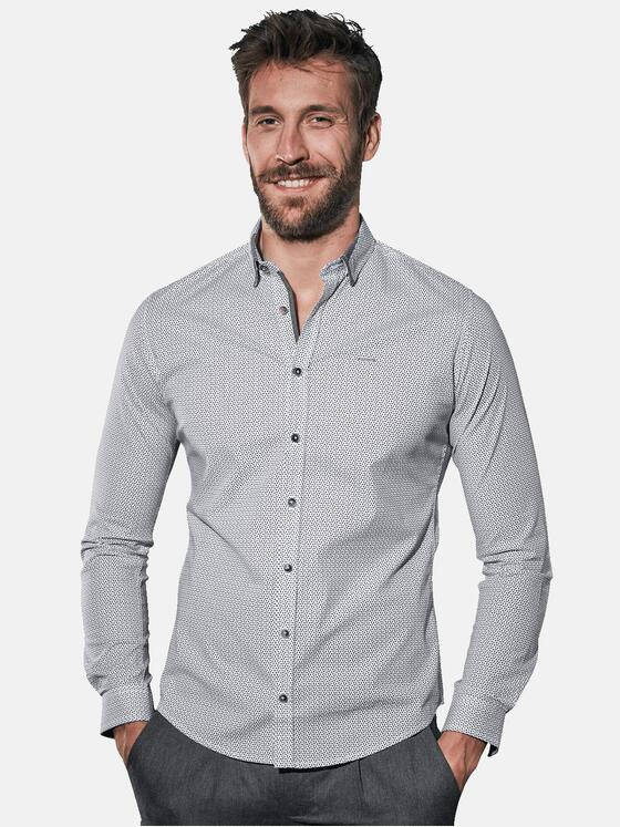 emilio adani Herren Hemd langarm Grau 30867