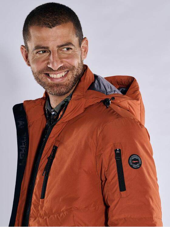 engbers Herren Steppjacke mit abnehmbarer Kapuze Orange 37411