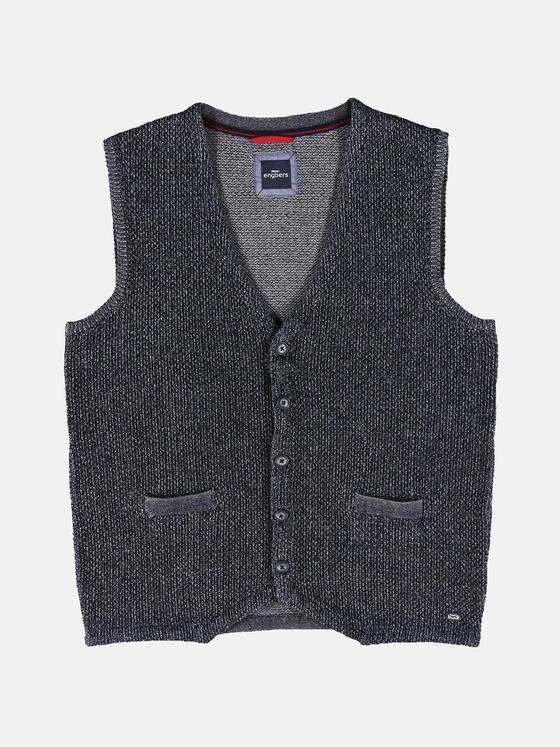 engbers Herren Strickweste Saphirblau 31003