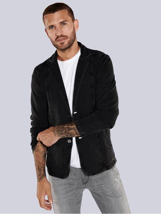 emilio adani Herren Sweatshirt slim fit Schwarz 36106