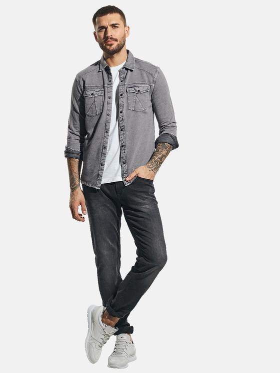 emilio adani Herren Innovatives Langarmshirt Grau 31060