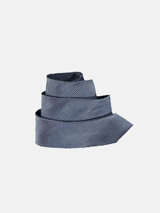 emilio adani Herren Krawatte mit dezentem Minimalmuster Blau 30483