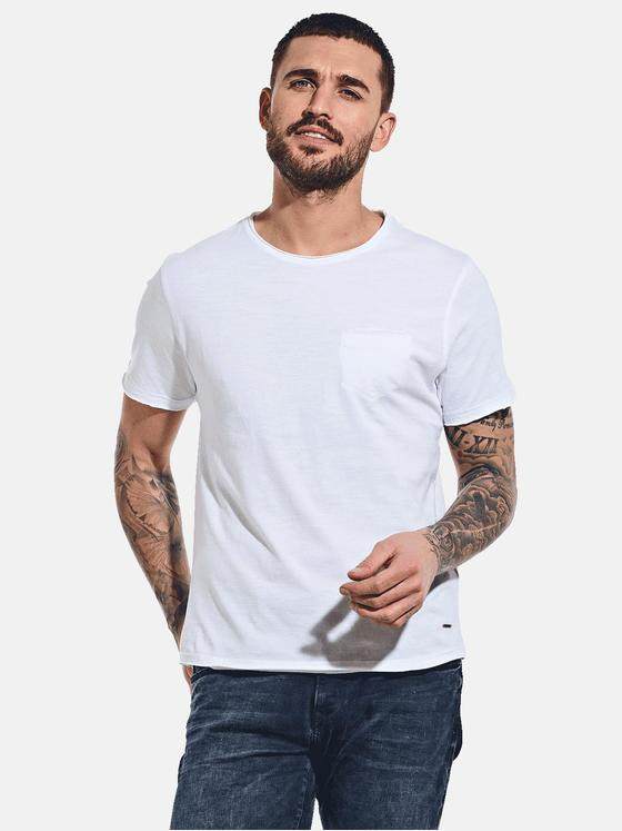 emilio adani Herren Basic-Shirt "My Favorite" Reinweiss 33484