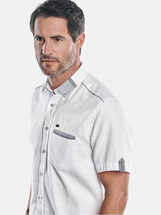 engbers Herren Hemd mit Kontrastdetails Reinweiss 29480